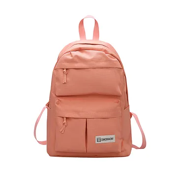

Famous Brand Backpack Women Backpacks Solid Simple Girls School Bags for Girls Black Nylon Travel Mochilas Mujer 2020
