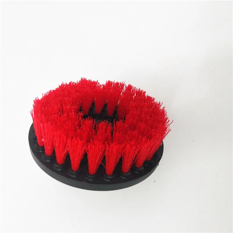 2 pc 5 inch red drill brush Power Scrub Drill Brush Clean Brush used on Electric Drill for Carpet Sofa Leather Plastic Wooden