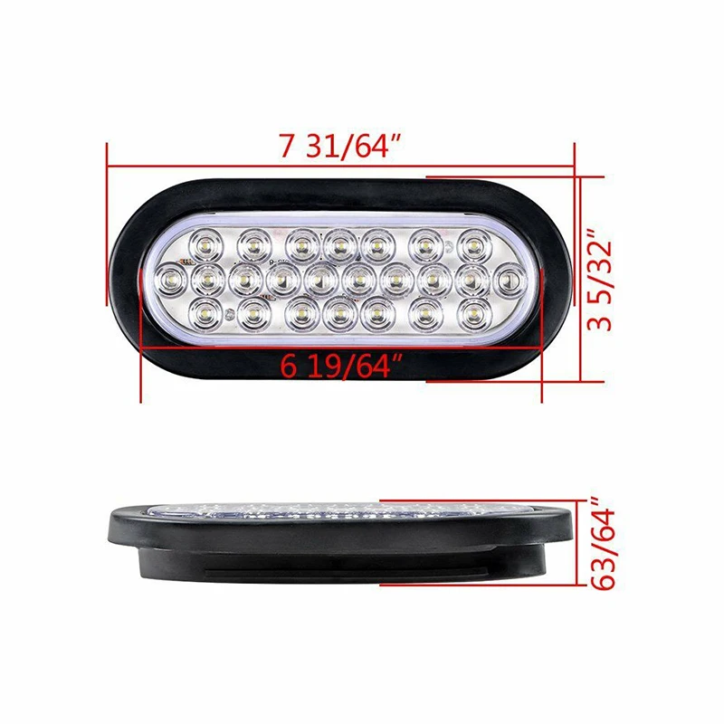 2 шт. 6 24 светодиодный грузовик задний фонарь прицепа обратного резервного