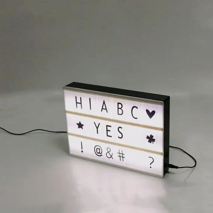 A5 Размеры светодиодный комбинированная фара коробка ночника DIY карточки с буквами USB Powered лайтбокс кинотеатра WWO66
