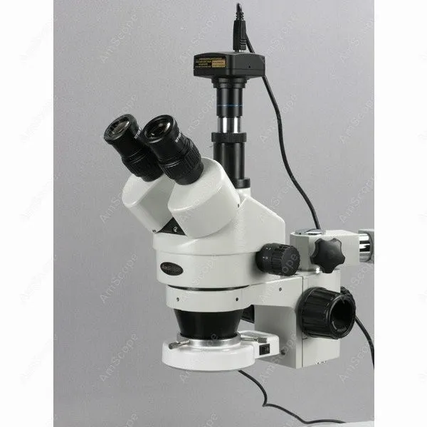Светодиодный бум стенд микроскоп- AmScope поставки 7X-90X Тринокулярный светодиодный бум стенд стерео зум микроскоп+ камера 10 МП