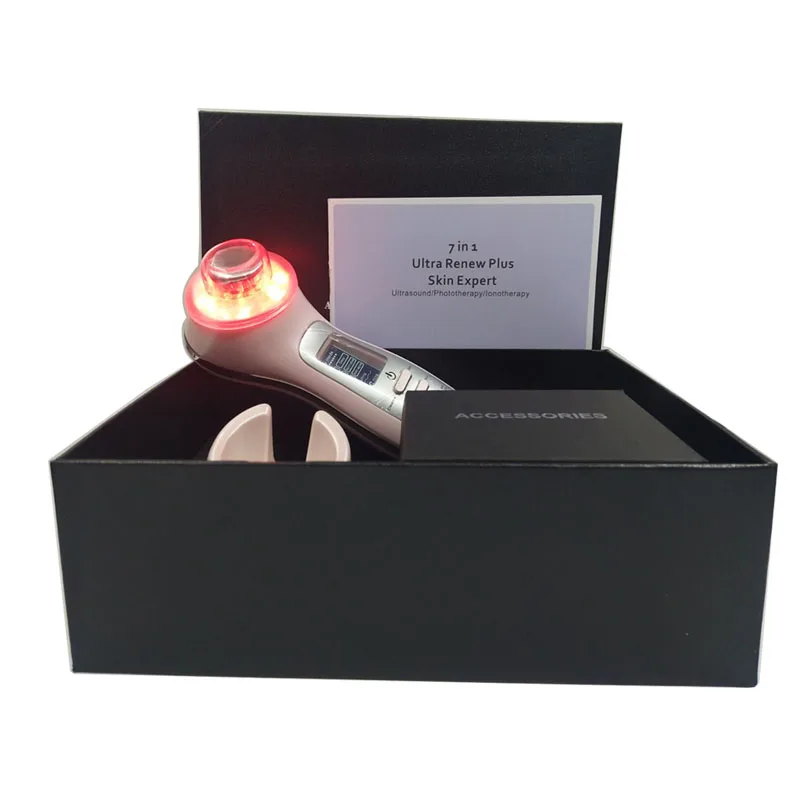 

Ultrasonic Galvanic Spa Skin Moisturizing Whitening Facial Firming Lifting Tightening 4 Colors Photon Rejuvenation Led Machine