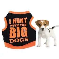 Маленькая собака Печатный жилет футболка с буквенным узором одежда для домашних животных рубашка для щенка мягкие Топы