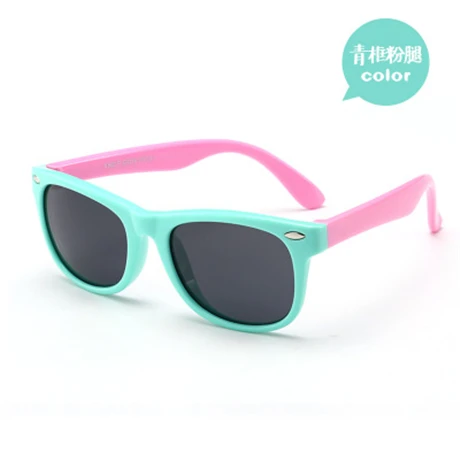 Kids Rivet Classic TAC Polarized Sunglasses TR90 Flexible Safety Frame Boy Girl Brand Design Fashion Eyewear Children Shades - Цвет линз: 6