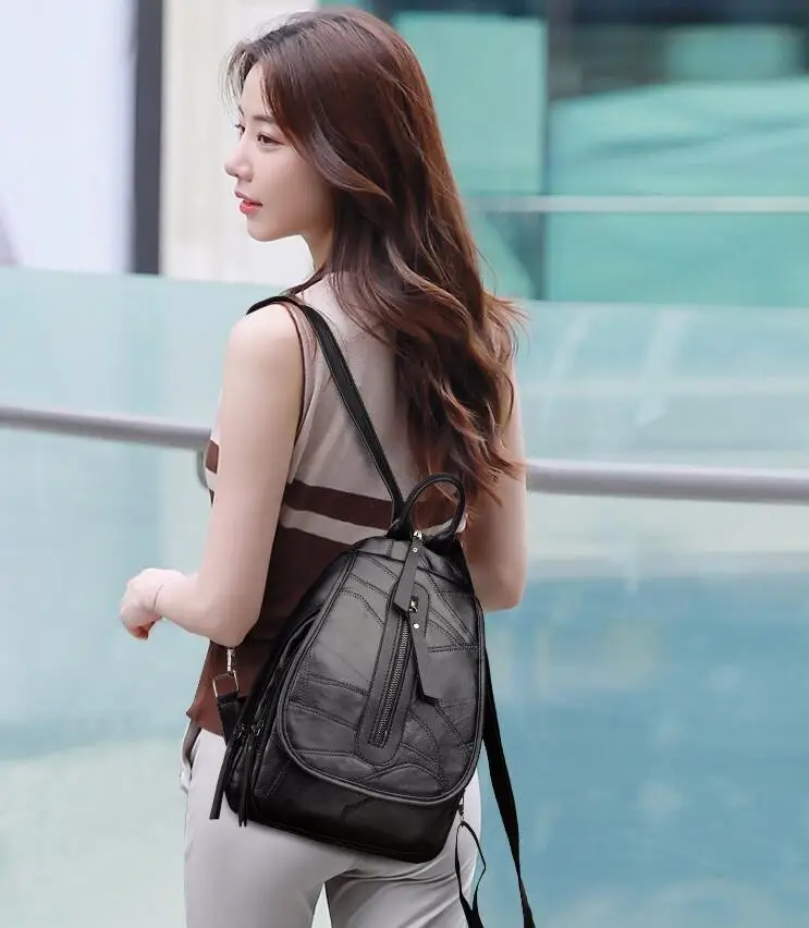  Multi-function female chest bag large capacity student backpack - 32917607121