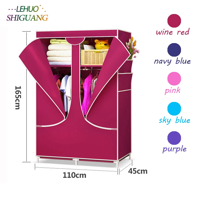 

Wardrobe rack Non-woven Fabric clothes Organizer cabinet fashion Clothing storage shelf home bedroom furniture