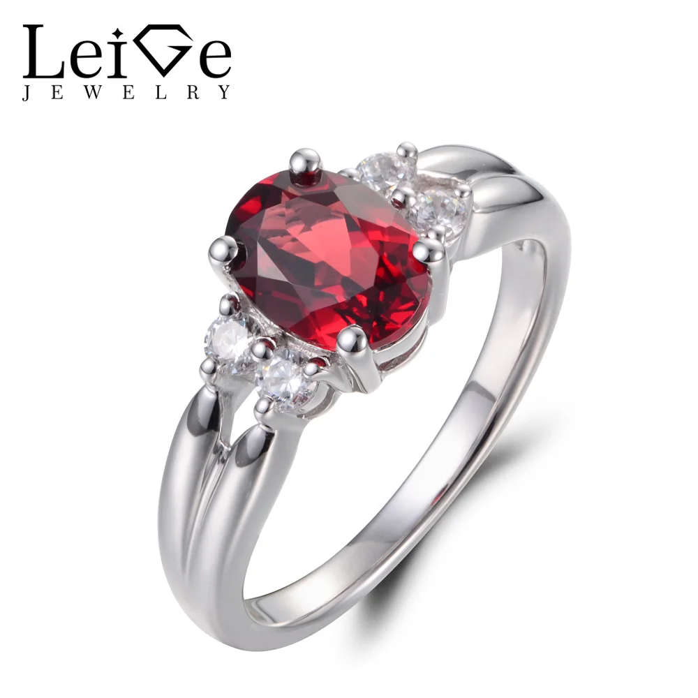 Leige Jewelry Engagement Rings Natural Red Rings January