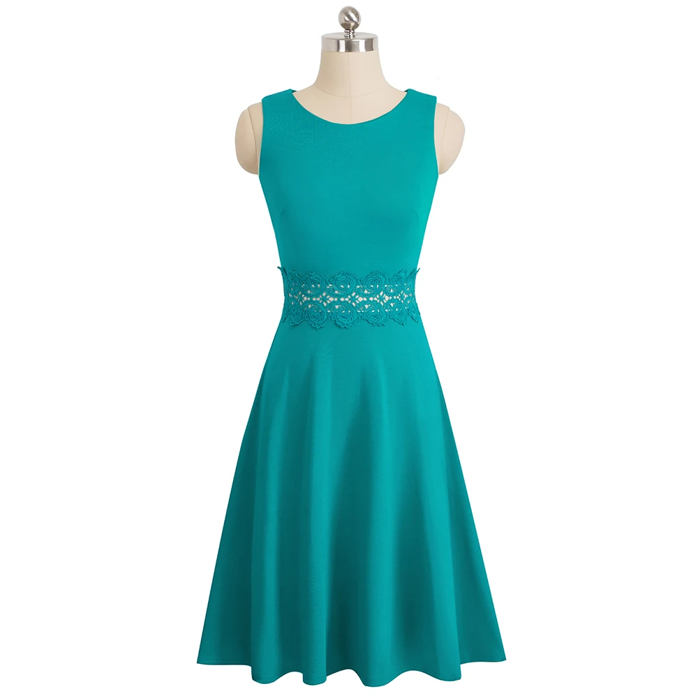 Nice-forever Vintage Elegant Embroidery Floral Lace Patchwork vestidos A-Line Pinup Business Women Party Flare Swing Dress A079 29 Nice-forever Vintage Elegant Embroidery Floral Lace Patchwork vestidos A-Line Pinup Business Women Party Flare Swing Dress A079 29