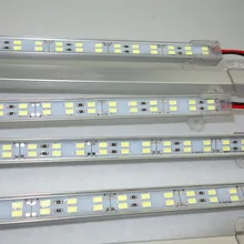 1 м длиной DC12V 5730 двухрядный СВЕТОДИОДНЫЙ Алюминиевый жесткий бар; 144 светодиодов/м 12 мм PCB; IP68 водонепроницаемый; 18 Вт/м