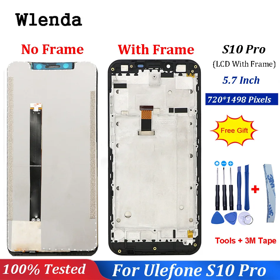 

For Ulefone S10 Pro LCD Display+Touch Screen Assembly With Frame Repair 5.7 inch For Ulefone S10 Pro LCD Phone +free Tools