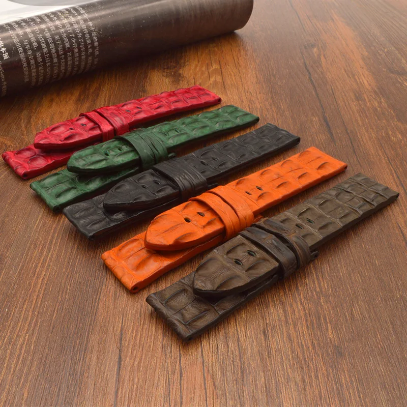 

luxury genuine vintage leather crocodile wrist watch quality leather watch strap