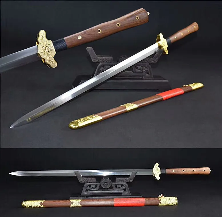 Chinese Taiji Sword 1095 High Carbon Steel Blade Rosewood Handle Sheath Peony Fitting Swords Aliexpress Chinese Taiji Sword 1095 High Carbon Steel Blade Rosewood Handle Sheath Peony Fitting Swords Aliexpress