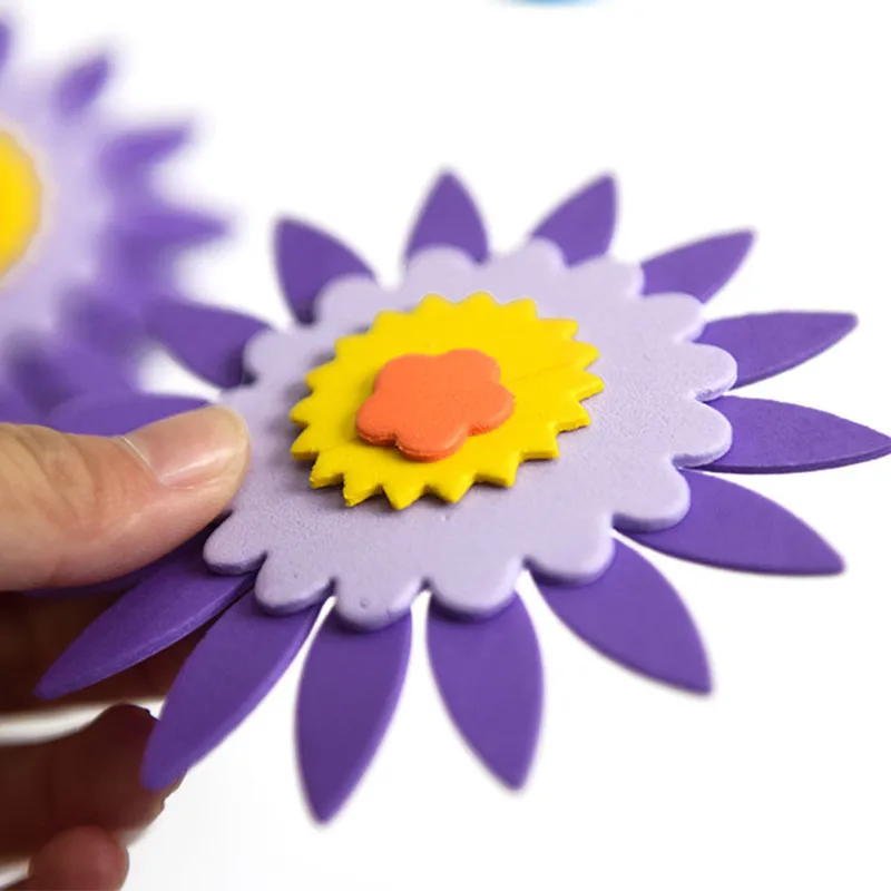 DIY мультфильм большой цветок 3D эва пенопластовые бумажные наклейки головоломки