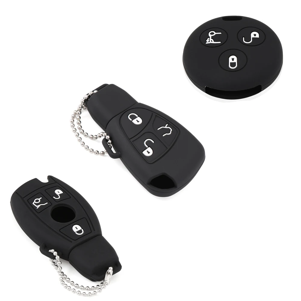 

Key Shell Silicon Car Key Case For MERCEDES BENZ W203 W211 CLK C180 A B C CL CLK E GL ML SLK CLASS Remote Key cover