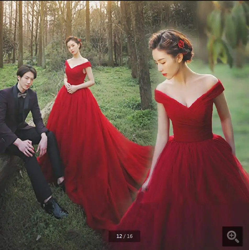 wine ball gown