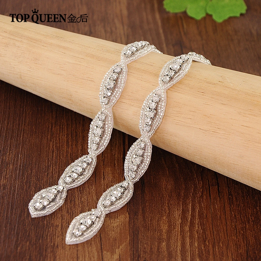 

TOPQUEEN S102-a Fast delivery Stock DIY Formal Wedding Diamonds and Beading Applique Evening Dresses Trimming