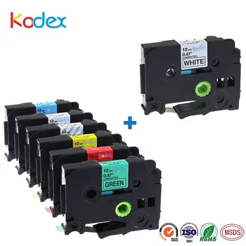 

Kodex 7pcs 12mm TZ TZe Laminated Tapes compatible Brother P-touch Label Tape Combo Set TZe131 TZe231 TZe431 TZe531 TZ631 TZ731