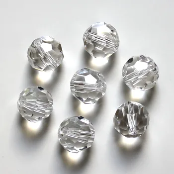 

StreBelle AAA 50pcs Clear Color Faceted Glass Crystal Big Round Loose Beads 12mm For DIY Jewelry Making bracelet necklace