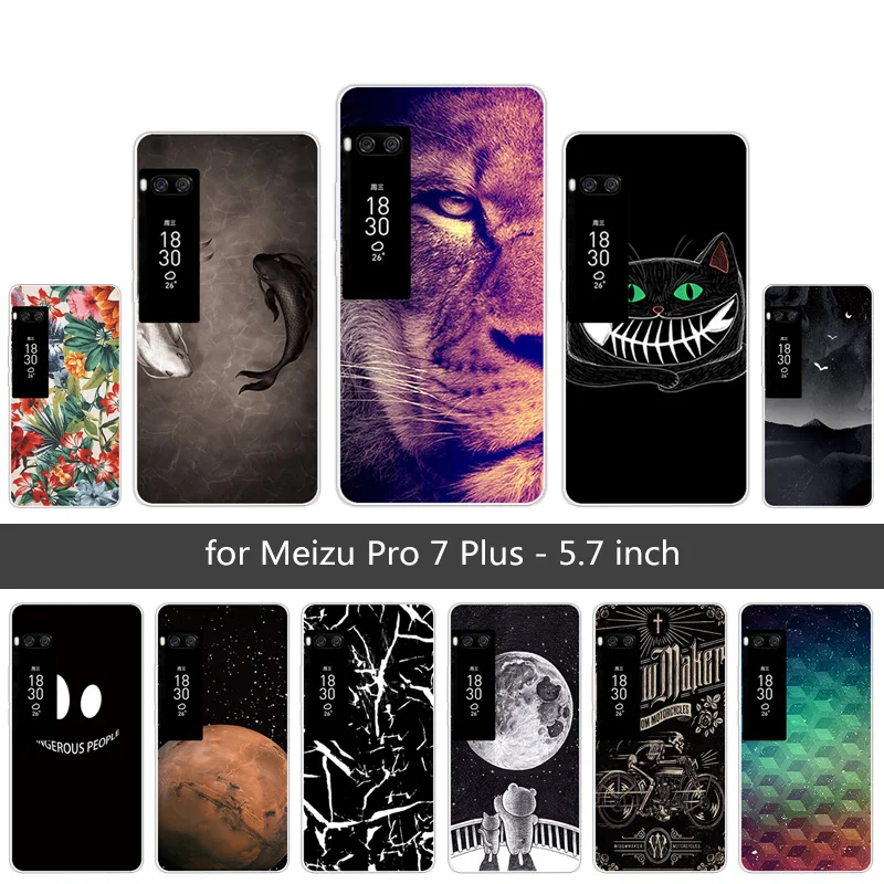 Для Meizu Pro 7 Plus задняя крышка роскошный мягкий силиконовый чехол для телефона с
