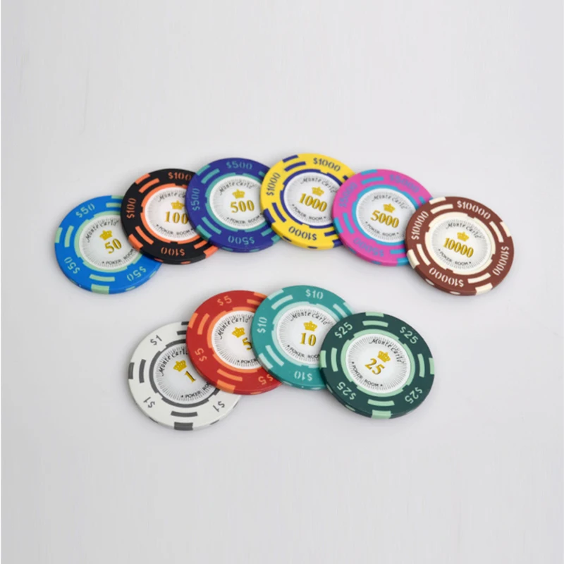 

High Quality Clay 14g US Dollar Texas Holdem Poker Chips Set Windmill Style, Casino Baccarat Chips
