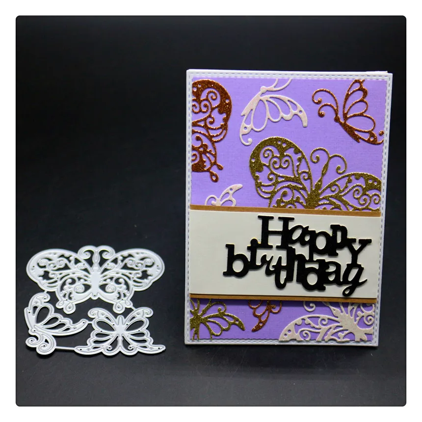 

YINISE1675 Butterfly Cover Metal Cutting Dies For Scrapbooking Stencils DIY Album Cards Decoration Embossing Folder Die Cuts CUT