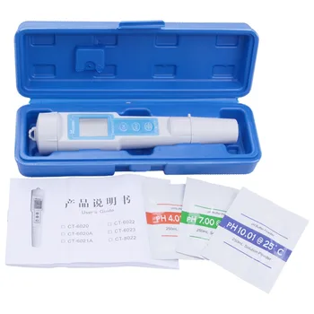 

CT-6020 Portable digital PH meter Waterproof Water Pen type pH tester ATC Acid and alkali Analyzer calibration 4.01/7.0/10.01