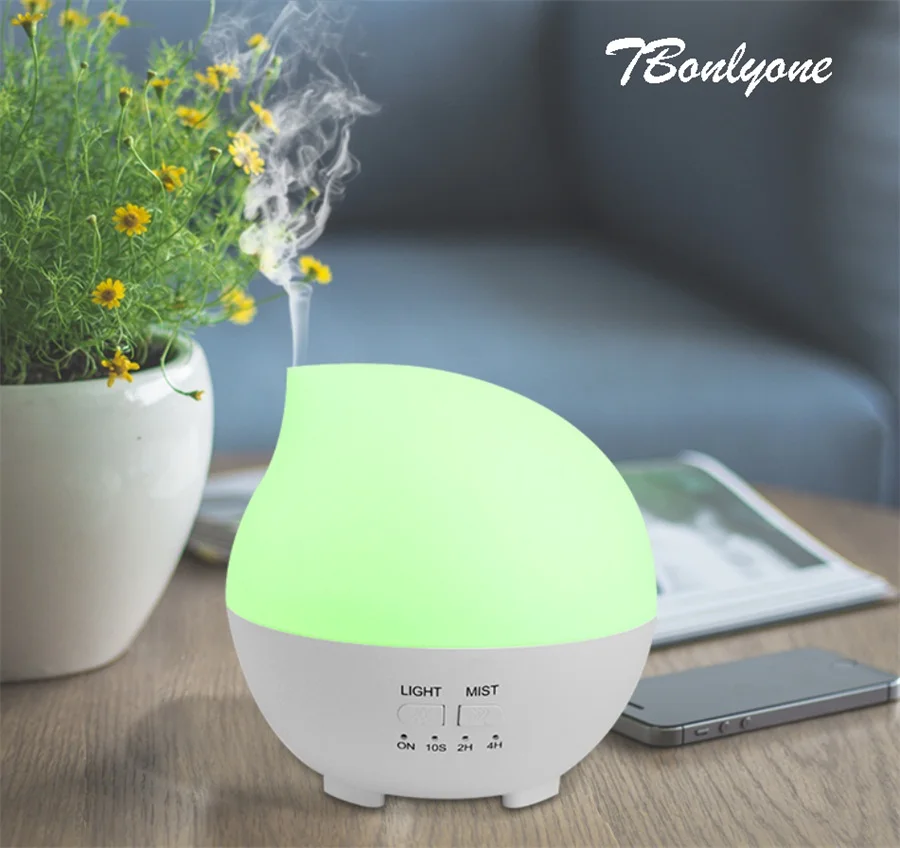 

TBonlyone 300ml Waterdrop Diffuser Colorful Fogger Aromatherapy Air Humidifier Ultrasonic Aroma Diffuser Essential Oil Diffuser