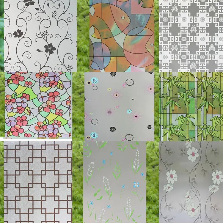 

Frosted Opaque Glass Window Film Privacy Adhesive Christmas Window Stickers Home Decor Mixed Color Toilet Wide 60cm*200cm Long