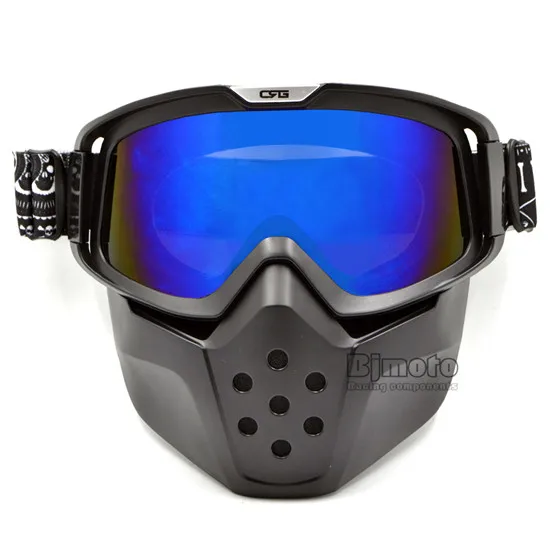 CRG, брендовая мотоциклетная маска для лица, Пылезащитная маска со съемными очками и фильтром для рта, модульная, для открытого лица, мото, винтажные шлемы - Цвет: Model 6