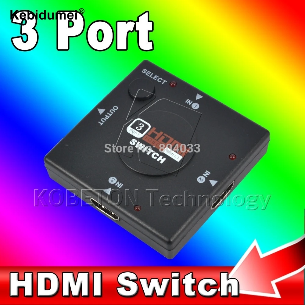 

Mini 3 Port HDMI Switch Switcher Splitter 3 input 1 Output Box HDMI Selector for XBOX 360 PS3 PS4 Smart Android HD TV BOX 1080P