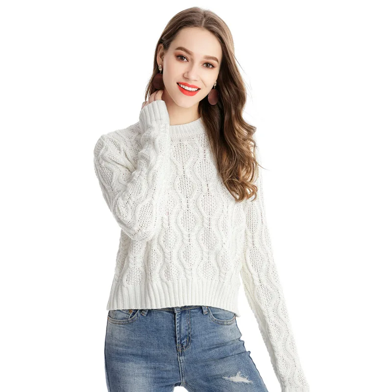 Фото 2018 осень-зима Лидер продаж Повседневное Для женщин свитер трикотажные пуловеры