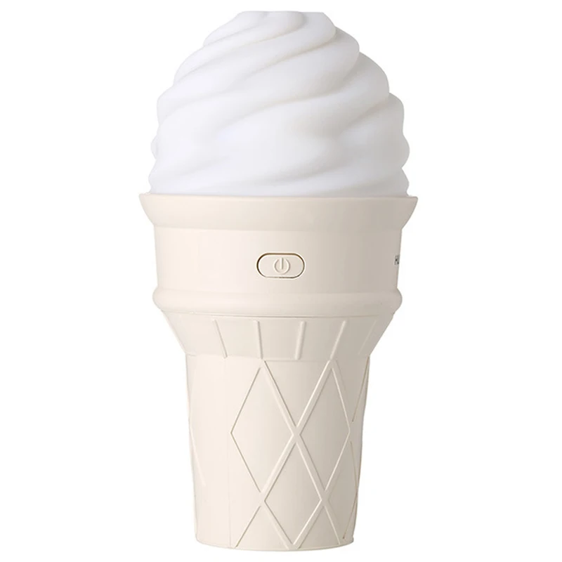 

Top Sale Ice cream Cool Mist Humidifier with Adjustable Mist Mode,7 Color LED Lights Changing and Timed Auto Shutdown For Offi