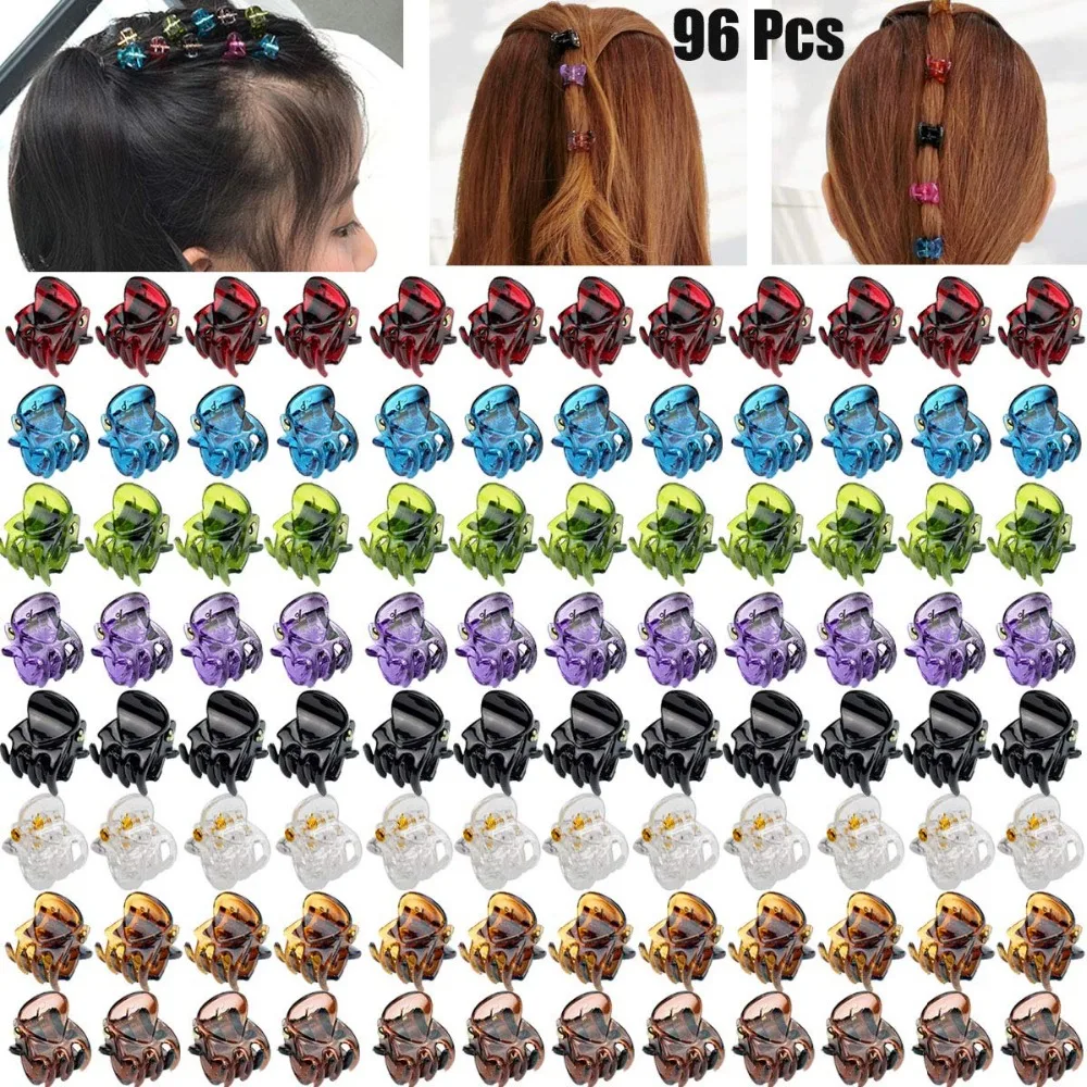 96 Pieces Mini Hair Claw Clips Tiny Hair Clips Hair Bangs Pin For Baby