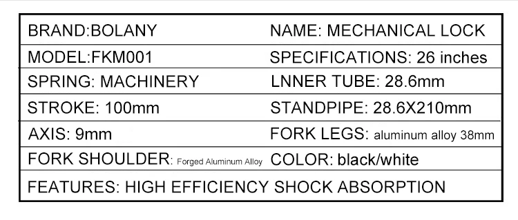 Новинка, механическая вилка BOLANY из алюминиевого сплава для горного велосипеда, 26/27, 5/29er дюймов, вилка для горного велосипеда, Аксессуары для велосипеда