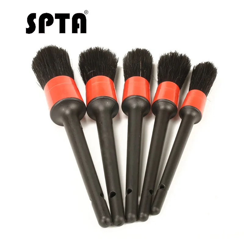 

SPTA Car Wash Detailing Brush Auto Clean Boar Hair Wheel Cleaner Brushes Auto Detail Car Cleaning Tools Products Car Accessories
