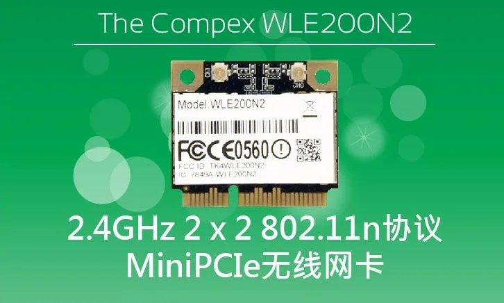 Jinyushi для Новый PCIe Compex wle200n2 беспроводной сетевой карты ar9287 2*2 802.11n 2.4 г модуль в наличии