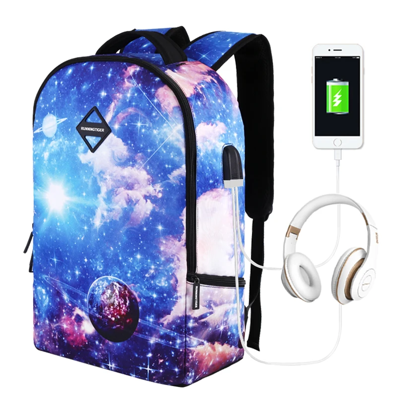 

2019 Anti-theft Nightlight School Bags USB Charging Men Luminous Backpacks Mochila Fashion Anime Cartoon Student School Backpack