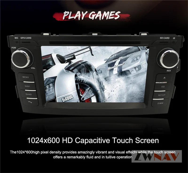 Flash Deal Android 8.0 4GB+32GB Car GPS Navigation DVD Player 2din car radio stereo display headunit For TOYOTA AURIS 2006-2012 5