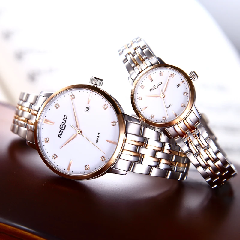 Hot Sale Fashion lovers Watches luxury quartz for woman men watch stainless steel Wristwatch Clocks waterproof