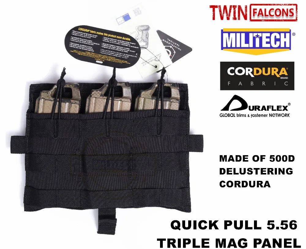 MILITECH TWINFALCONS TW Delustered Crye CP Съемная Лоскутная Тройная M4 5,56 Mag плоская панель для AVS CPC JPC 2,0 FCSK 2,0