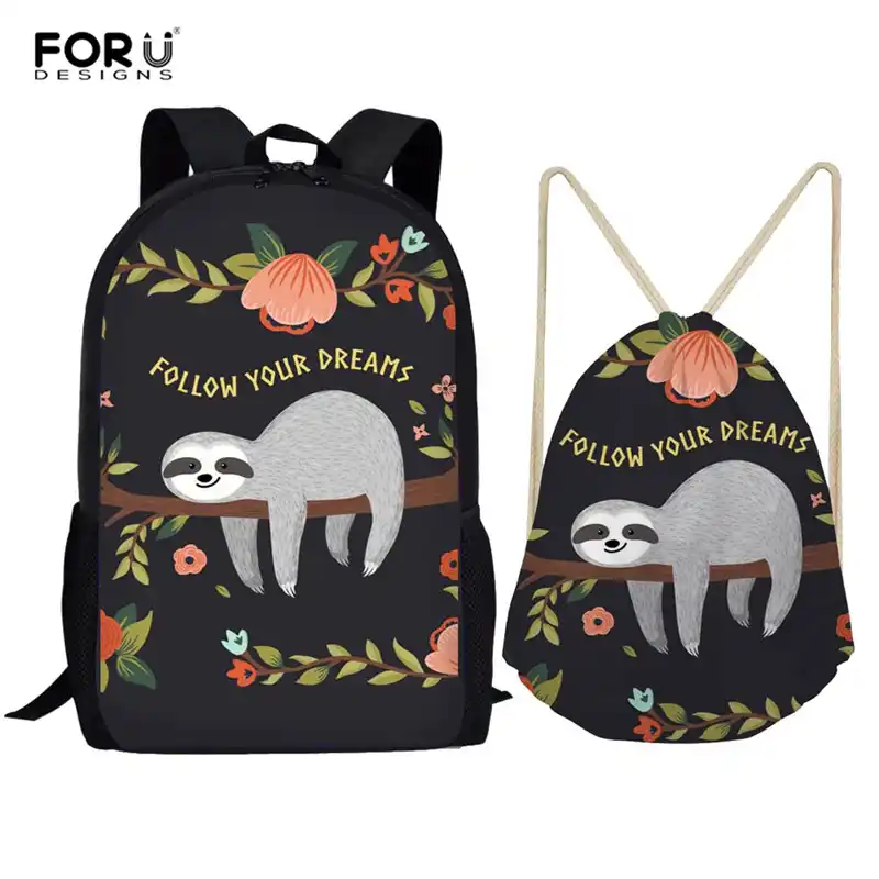 Sloth backpacks for school Clearance