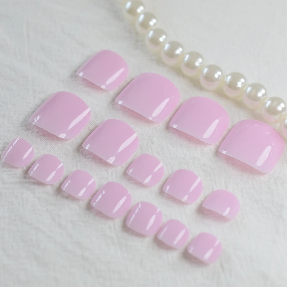 Накладные ногти светло розового цвета 24 шт. 198t|nail tips|nail toefalse nails |