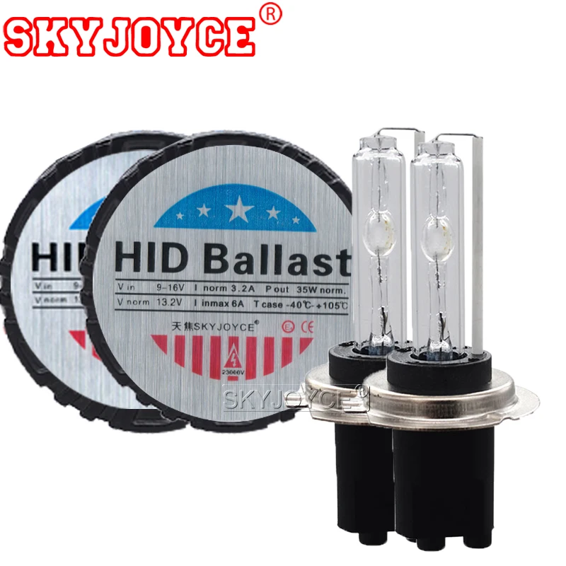 SKYJOYCE AC Canbus 35W H7CR H7C hid комплект круглого балласта 4300K 8000K 6000K 5000K металлическое основание H7 комплекты автомобильных фар