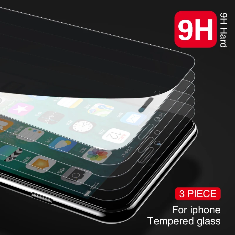 10 шт./партия 9H закаленное стекло для iphone XR XS X 8 4S 5s 5c SE 6 6s plus 7 защитный кожух экрана |
