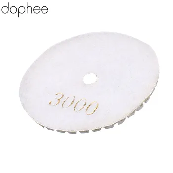 

dophee 1PC White 80mm/3" Professional Wet/Dry Granite Concrete Marble Diamond Polishing Pads Disc Sander Pad Grits #3000