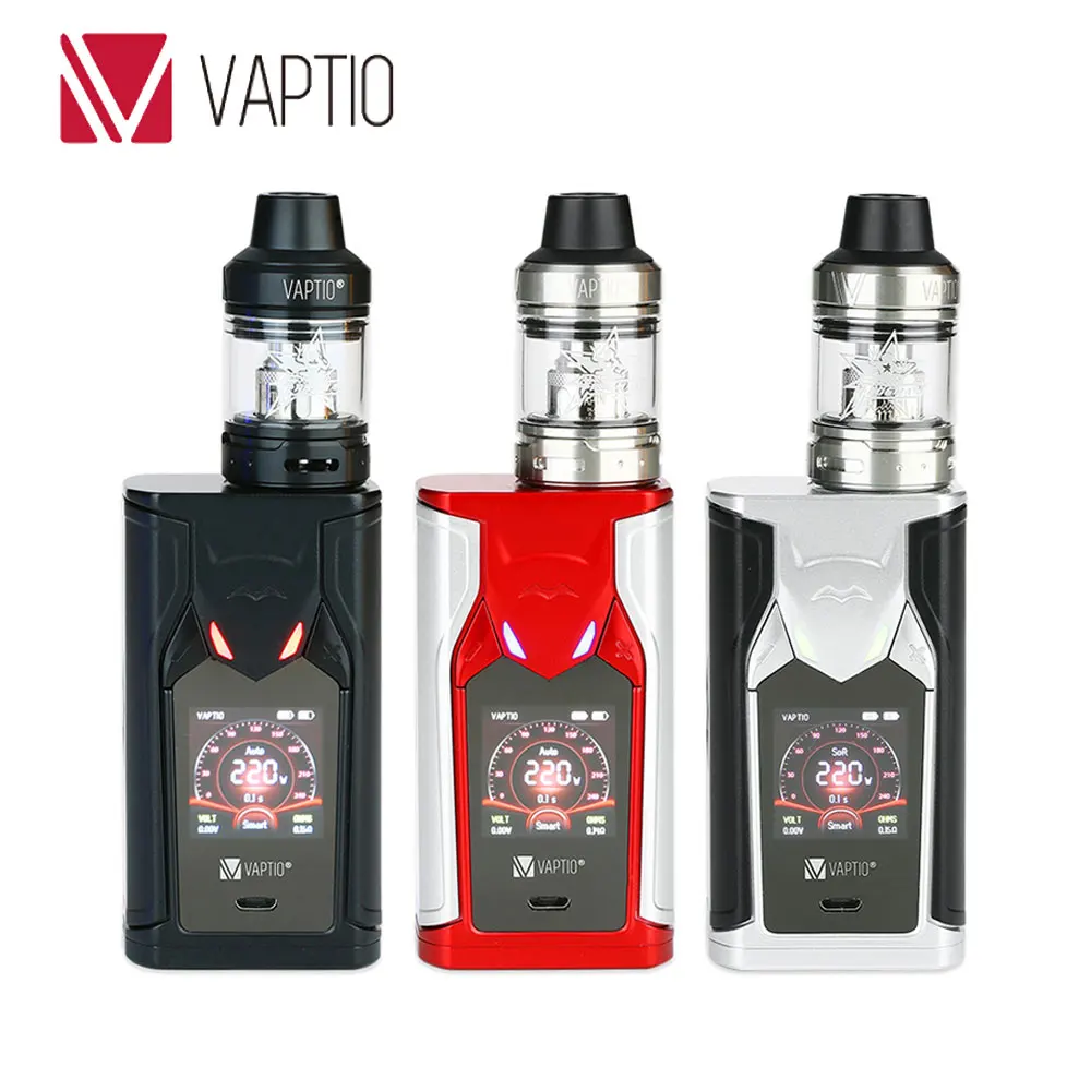 Original 220W Vaptio Super Bat TC Kit with 2ml/5ml Frogman Tank & 1.3 Inch Screen Max 220W Output No 18650 Battery Box Mod Vape limitless lmc 220w classic v2 mod