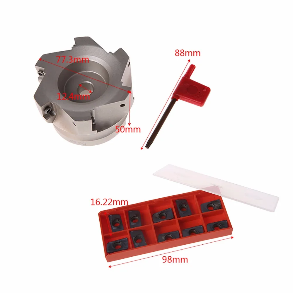

Milling Cutter BAP 400R-80-27-6F 6Flute Indexable Face End Mill Cutter With 10x APMT1604PDER Insert