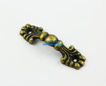 

20 Pieces Antique Brass Furniture Handle Cabinet Knob Jewelry Box Handle Knob Drawer Pull / 42x12mm