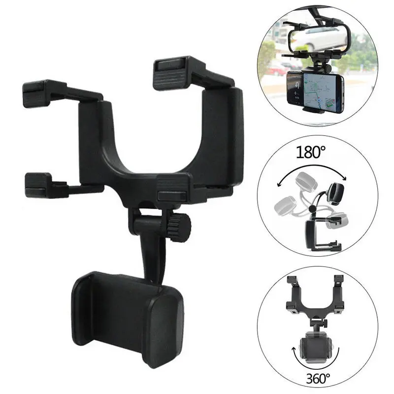 1 stücke Auto Rückspiegel Halterung Halter Stehen Cradle für Telefon GPS Universal 360 Grad Drehbar