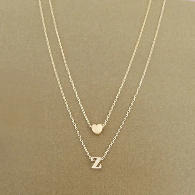 online shop fashion personalized love heart letter alphabet pendant